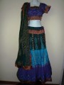 Dancing Peacock 3 Pc Lehnga Cobalt Turquoise