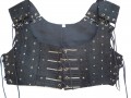Brocade Lace Up Vest Black Large