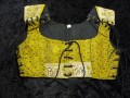 Brocade  Lace Up Vest Yellow Small