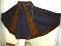 Gorgeous Crush fabric Skirt in copper and Platimum with beautiful danglies!