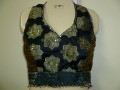 Beautiful Black Brocade halter Top