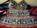 Astounding Antique Black fabric Used with Phulkari Work #7