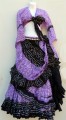 Jaipur Skirt Ensemble, Purple and Black