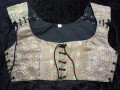Brocade Lace Up Vest Neutral Small