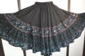 25 yard Embroidered skirt black trq red