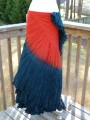 Double-Color 25-Yard Cotton Skirts - BrightRed/Teal