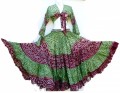25 Yard Jaipur Skirt and Top Green Maroon