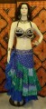 Gorgeous Ensemble Half Skirt Full Skirt Blue Grn