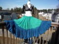 Double-Color 25-Yard 100% Cotton Skirts - Aqua and Blue