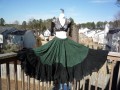 Double-Color 25-Yard 100% Cotton Skirts - Green and Black