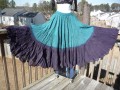 Double-Color 25-Yard 100% Cotton Skirts - Aqua and Purple