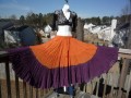 Double-Color 25-Yard 100% Cotton Skirts - Orange and Purple