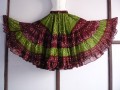 Gorgeous 25 yard Jaipr Tie Dye skirt Green Maroon Combo