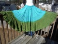 Double-Color 25-Yard 100% Cotton Skirts - Aqua and Green