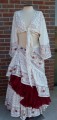 Gorgeous Offwhite 25 yard Embroidered skirt - top with Solid color Skirt