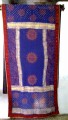 Tie Dye Block Print Veil with banjara embroidery on all 4 edges 