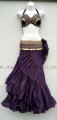 Gorgeous Purple Bra Belt Set with Lurex skirt Ensemble