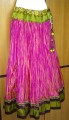 Gorgeous Crushed Silk Pink Skirt with Purple Accents 