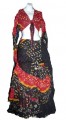 Jaipur Skirt Ensemble, Red and Black